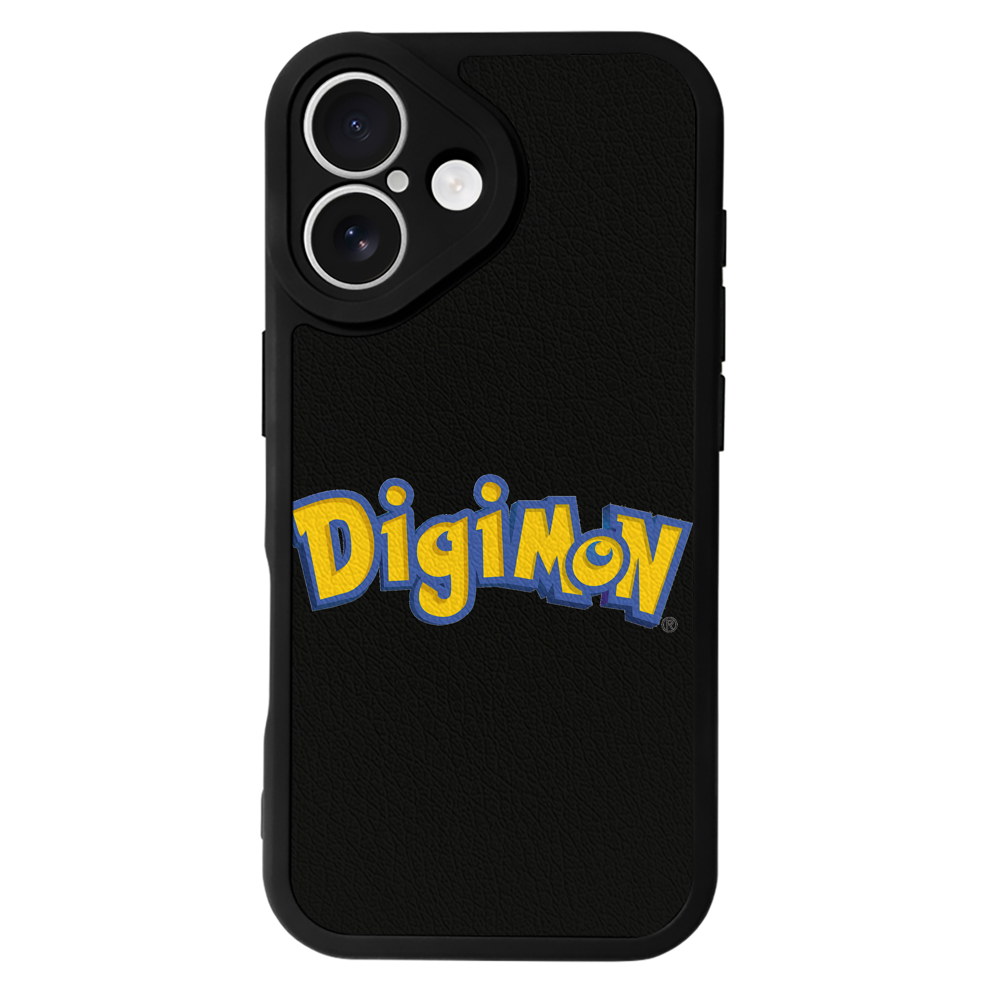 （画像用） Digimon デジタルモンスター/デジモン 【iPhone 16シリーズ対応】シリコンスマホケース（レザー調） 材質：シリコン